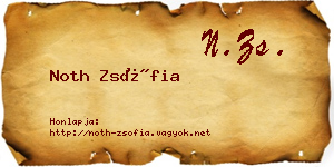 Noth Zsófia névjegykártya